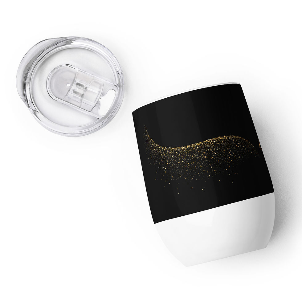 Thumbnail: Kei 2 Travel Black/Gold Wine Tumbler