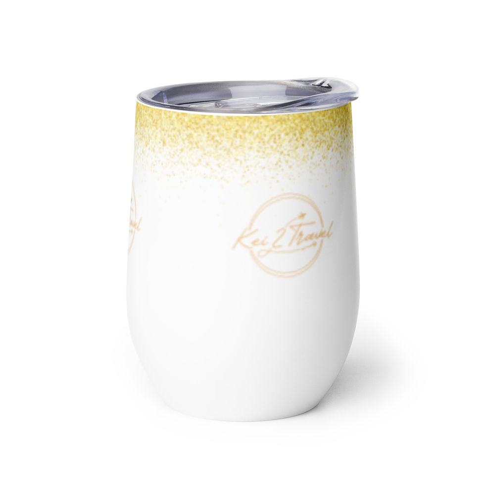 Thumbnail: Kei 2 Travel White/Gold Wine Tumbler