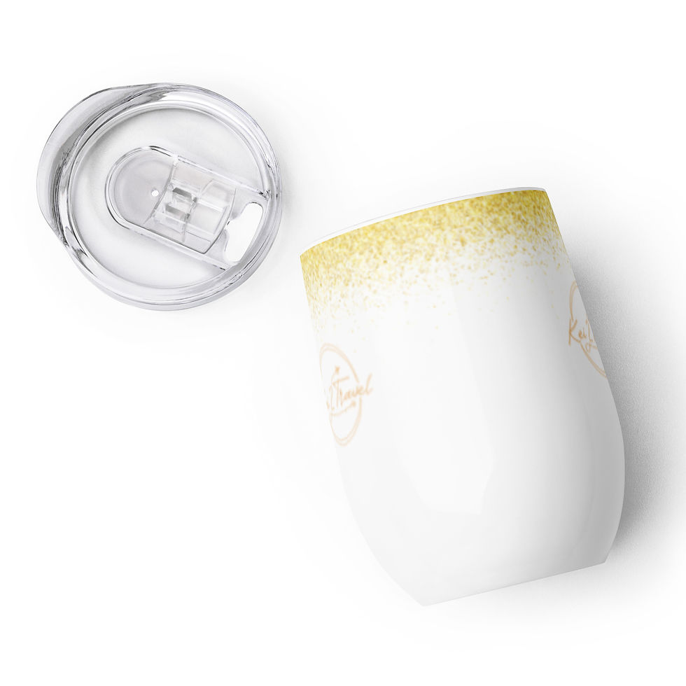 Thumbnail: Kei 2 Travel White/Gold Wine Tumbler