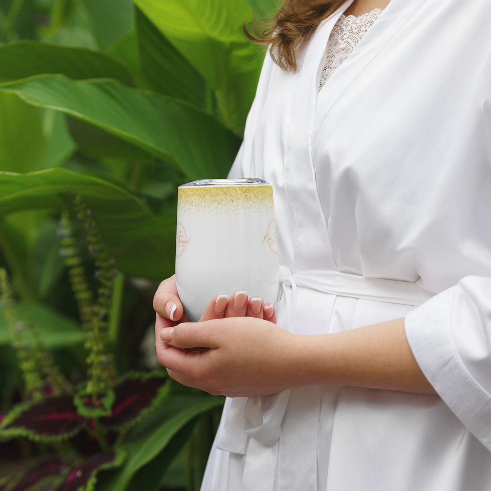 Thumbnail: Kei 2 Travel White/Gold Wine Tumbler