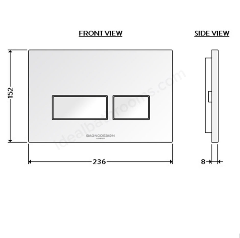 Thumbnail: BAGNODESIGN flush plate Polished Chrome