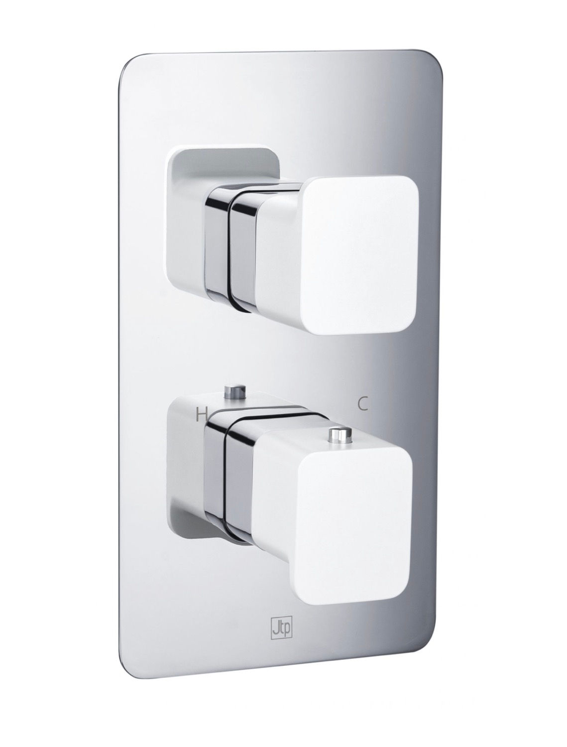 AXEL Thermostatic Concealed 1 Outlet Shower Valve, Matt White Handle