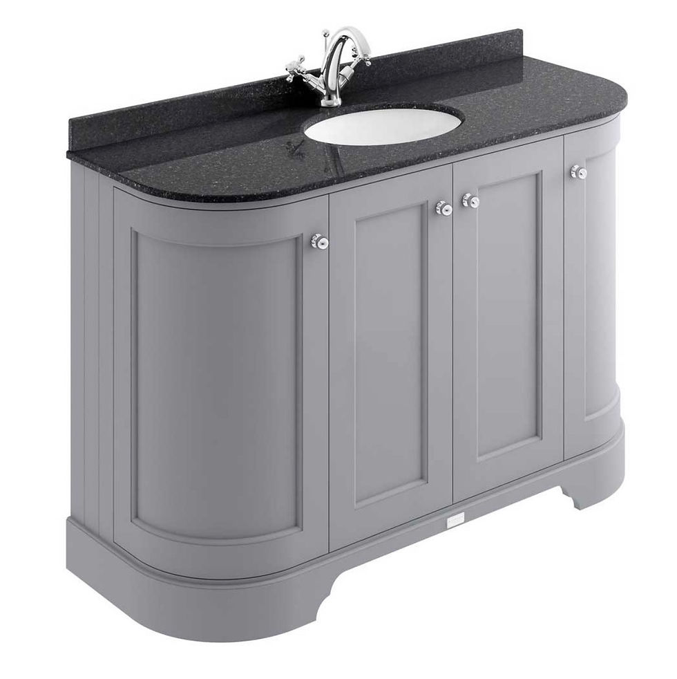 Thumbnail: Bayswater curved 4-Door Vanity Unit 1 hole 