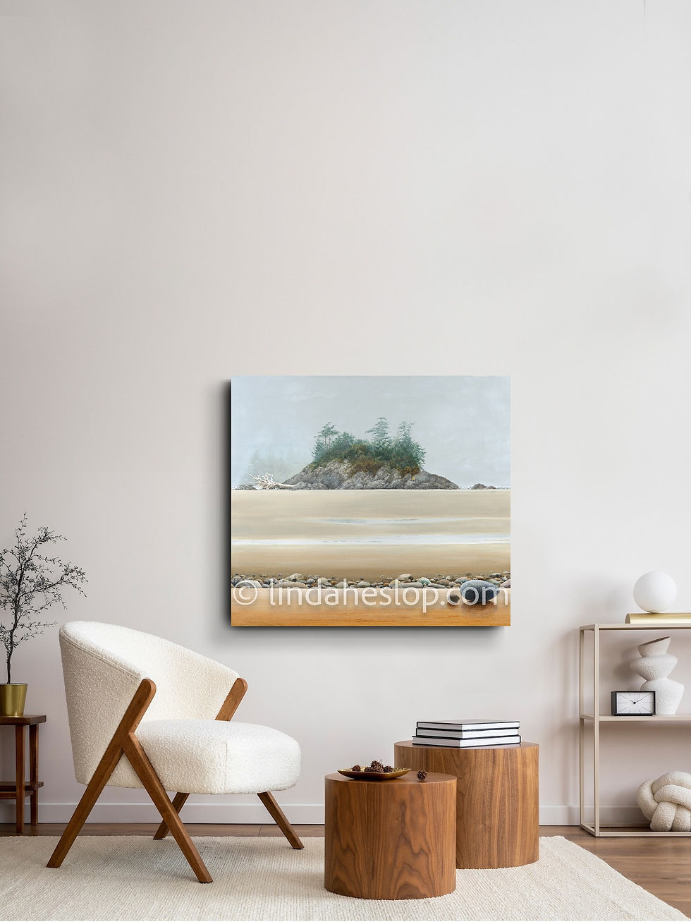 Thumbnail: Canvas Print by Linda Heslop - Out of the Mist - Big Rock - Tofino