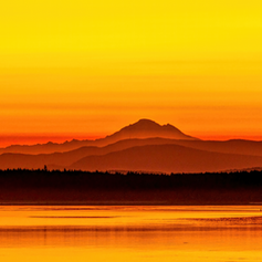 Golden Layers-Art Card-(5" x 7")-Ken Foster-Orange-sunset-autumn-fall