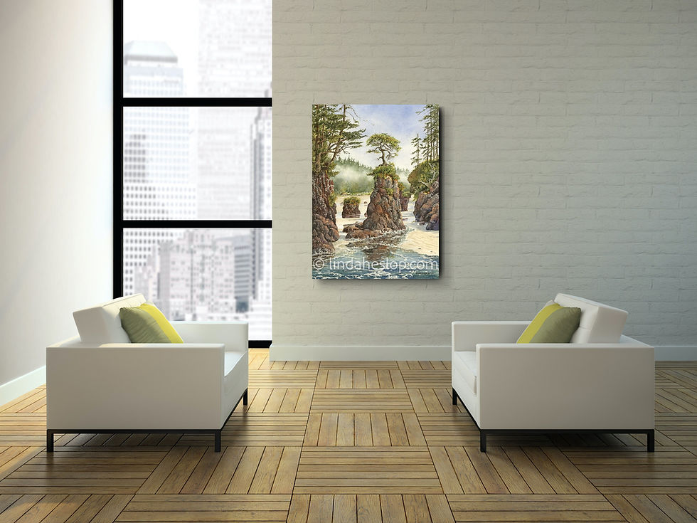 Thumbnail: Canvas Print by Linda Heslop - Visiting Tide