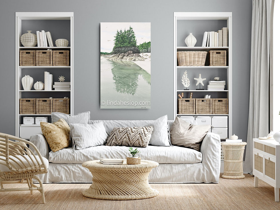 Thumbnail: Canvas Print - Linda Heslop - Beach of Glass