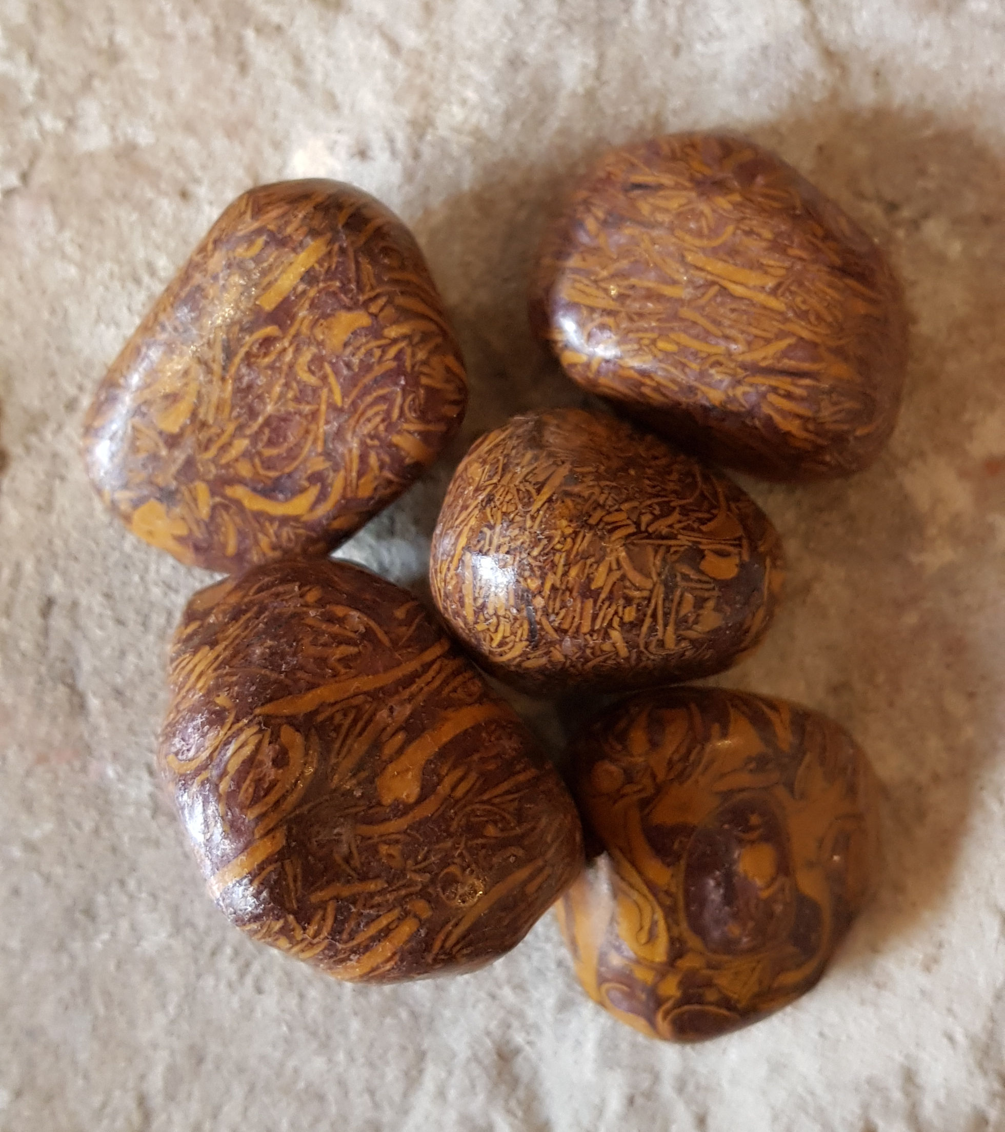 Calligraphy Stone Tumbled Stone
