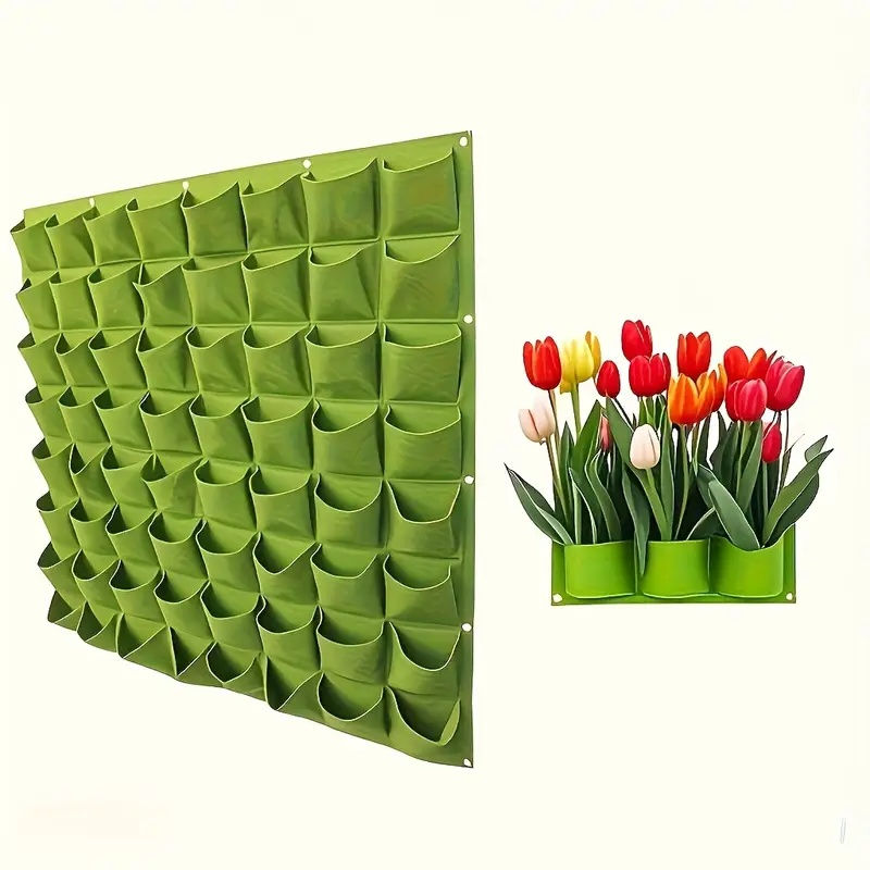 Miniatura: Jardineira Vertical de 18 Bolsos, Bolsa de Parede para Varanda/Pátio. Cultivo
