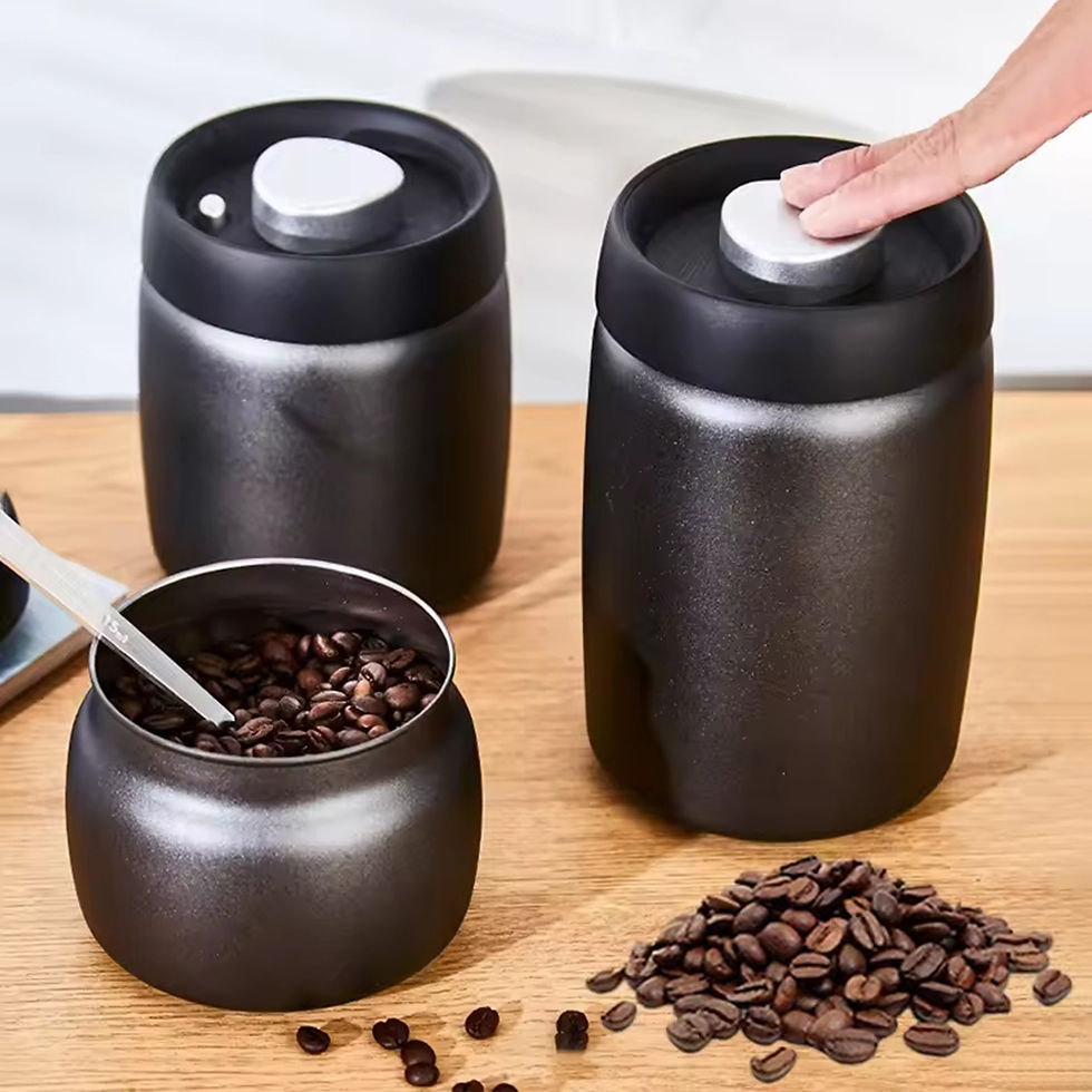 Thumbnail: Recipiente a Vácuo para Grãos de Café em Aço Inoxidável 304 – Conservação