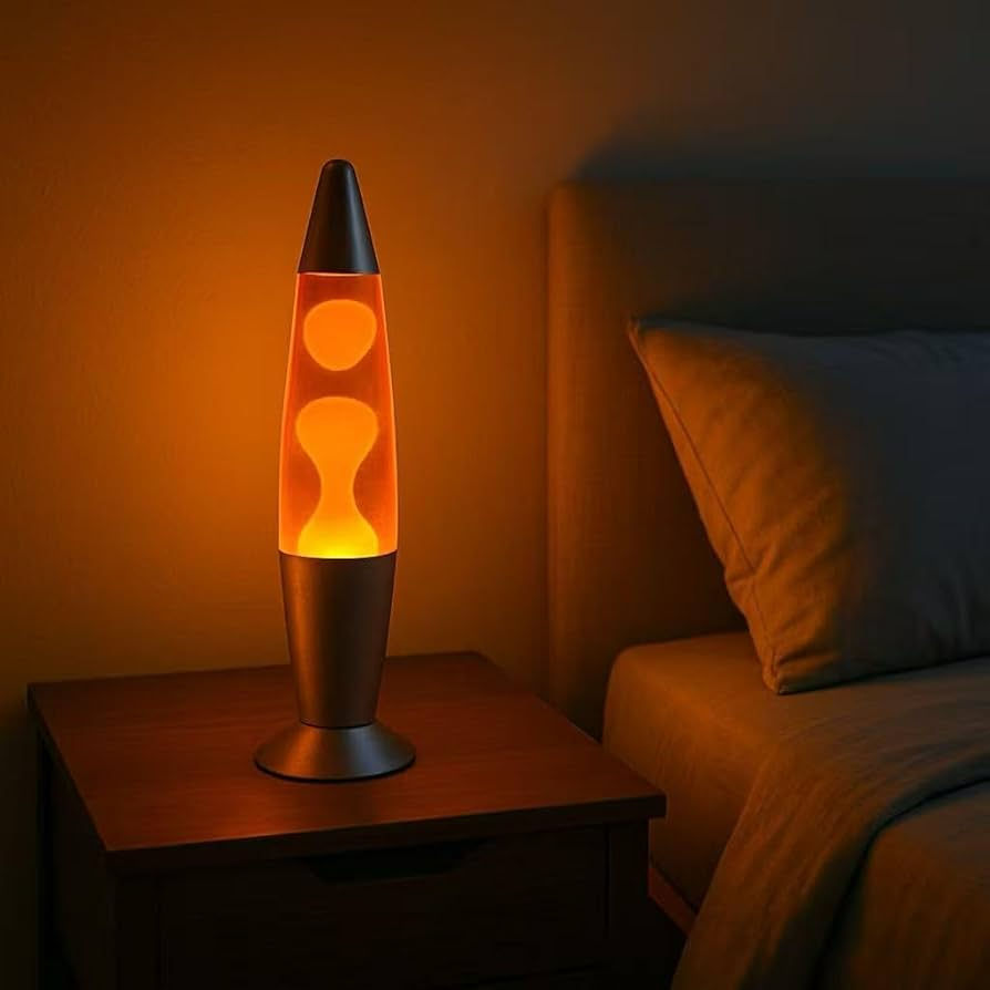 Miniatura: Luminária de Mesa Decorativa Estilo Retrô (Tipo Lava) de 34 cm – 220V