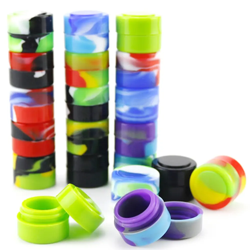 Conjunto de 20 Potes de Silicone para Creme Facial de 2ml/3ml/5ml, Antiaderentes