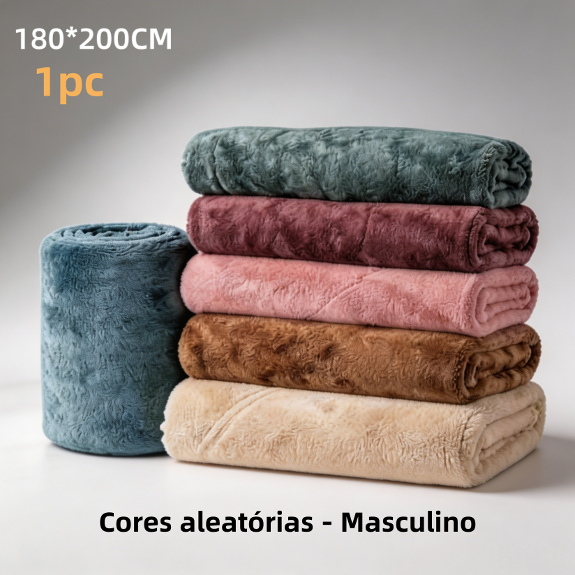 Miniatura: Manta de coral fleece macia para ar condicionado, verão, fina, nova, para decora