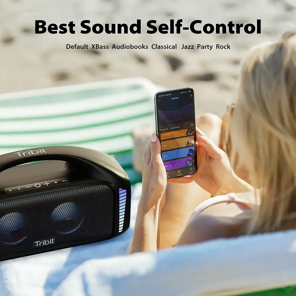 Miniatura: Caixa de Som Bluetooth Portátil Tribit StormBox Blast 90W – Caixa de Som Sem Fio