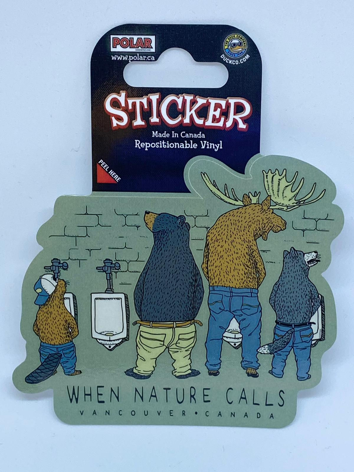 When Nature Calls Sticker