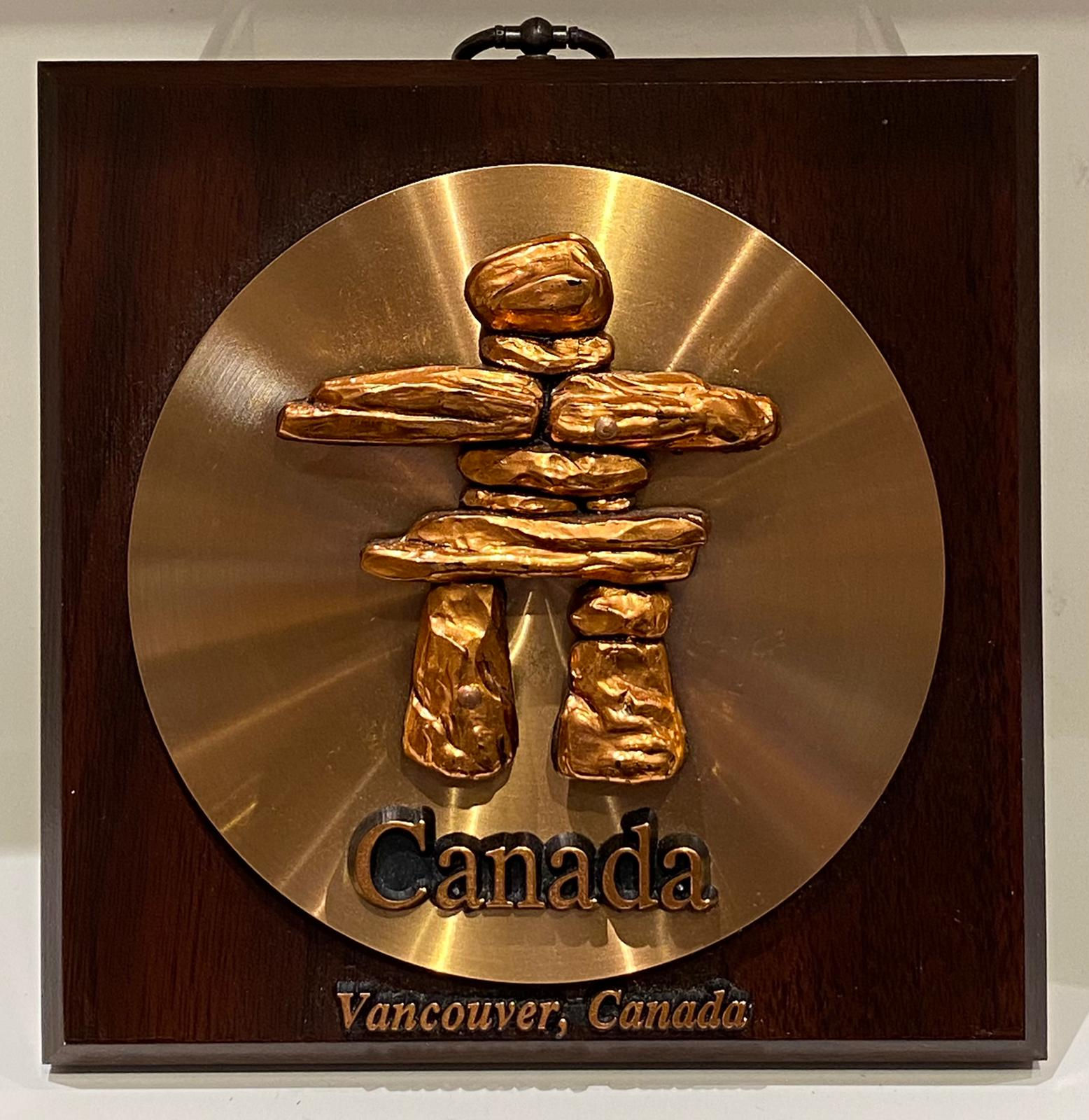 Wood Plaque w/ Inukshuk