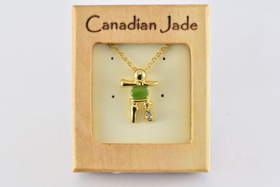 Jade Inukshuk Pendant