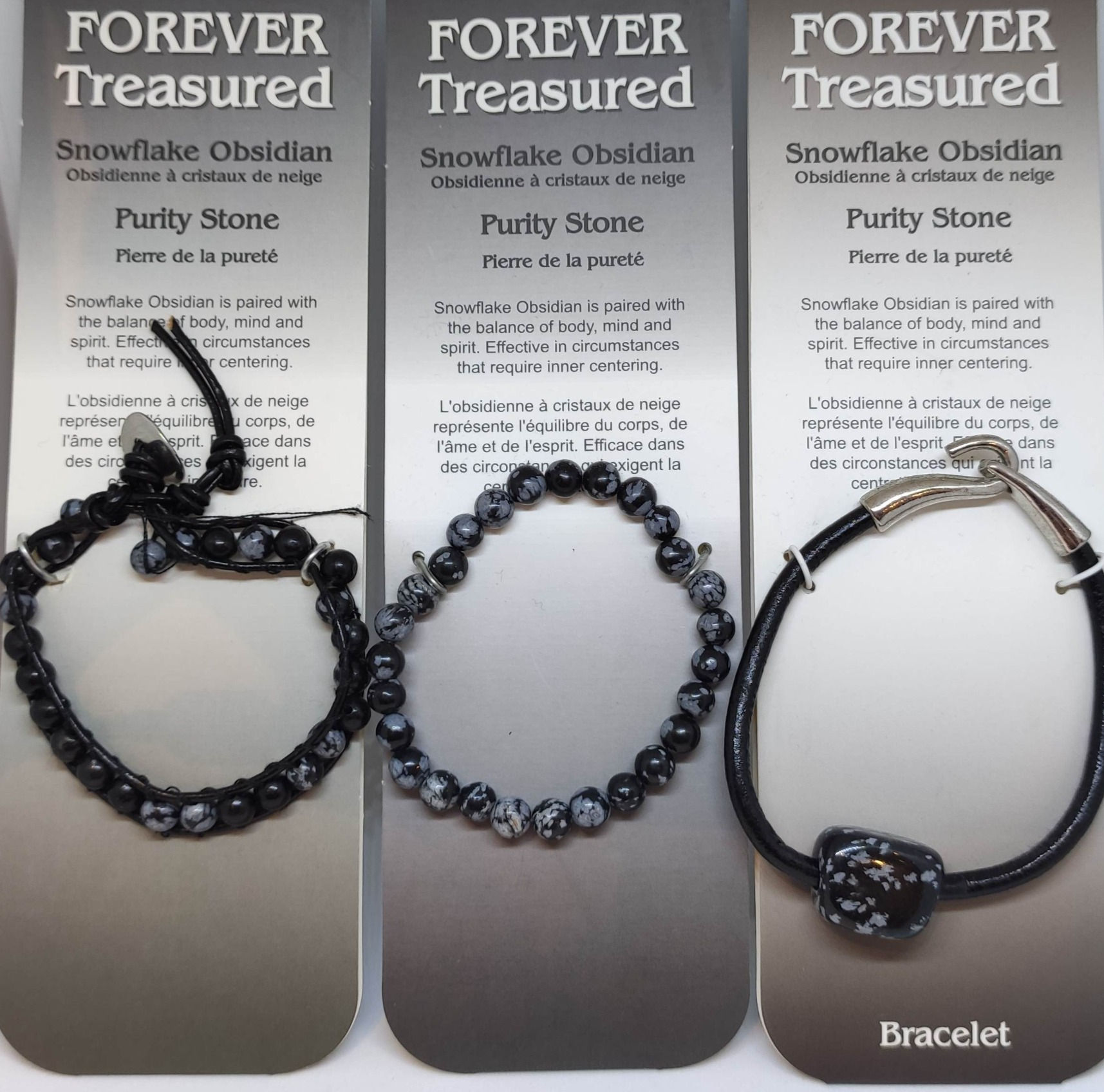 Snowflake Obsidian Bracelets