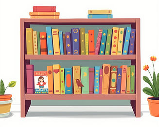 Beautiful, colourful bookshelf with children's books.jpg