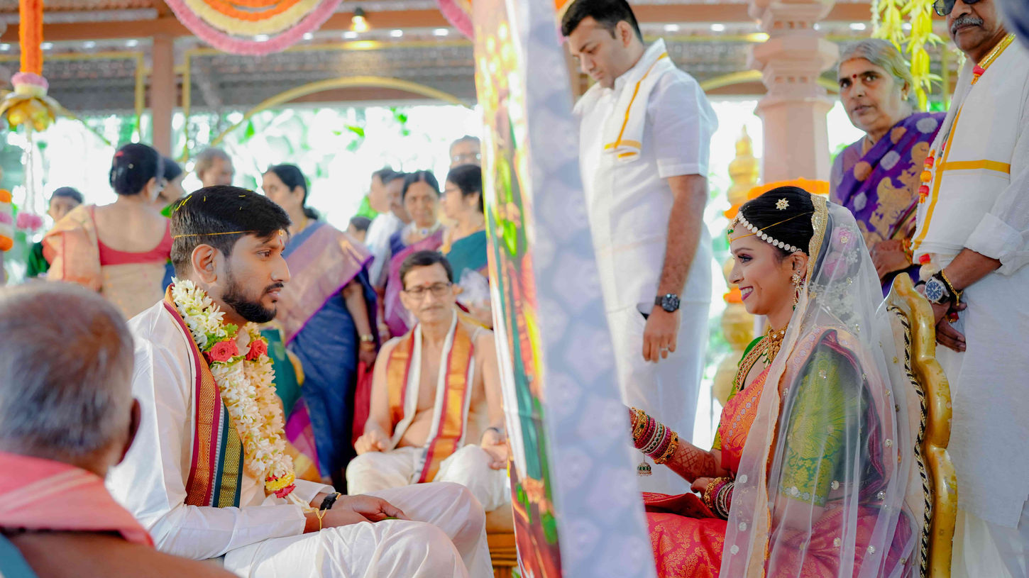 South indian wedding bride and groom