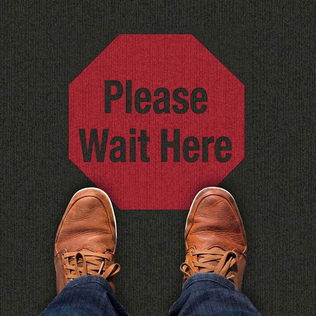 Custom carpet way finding