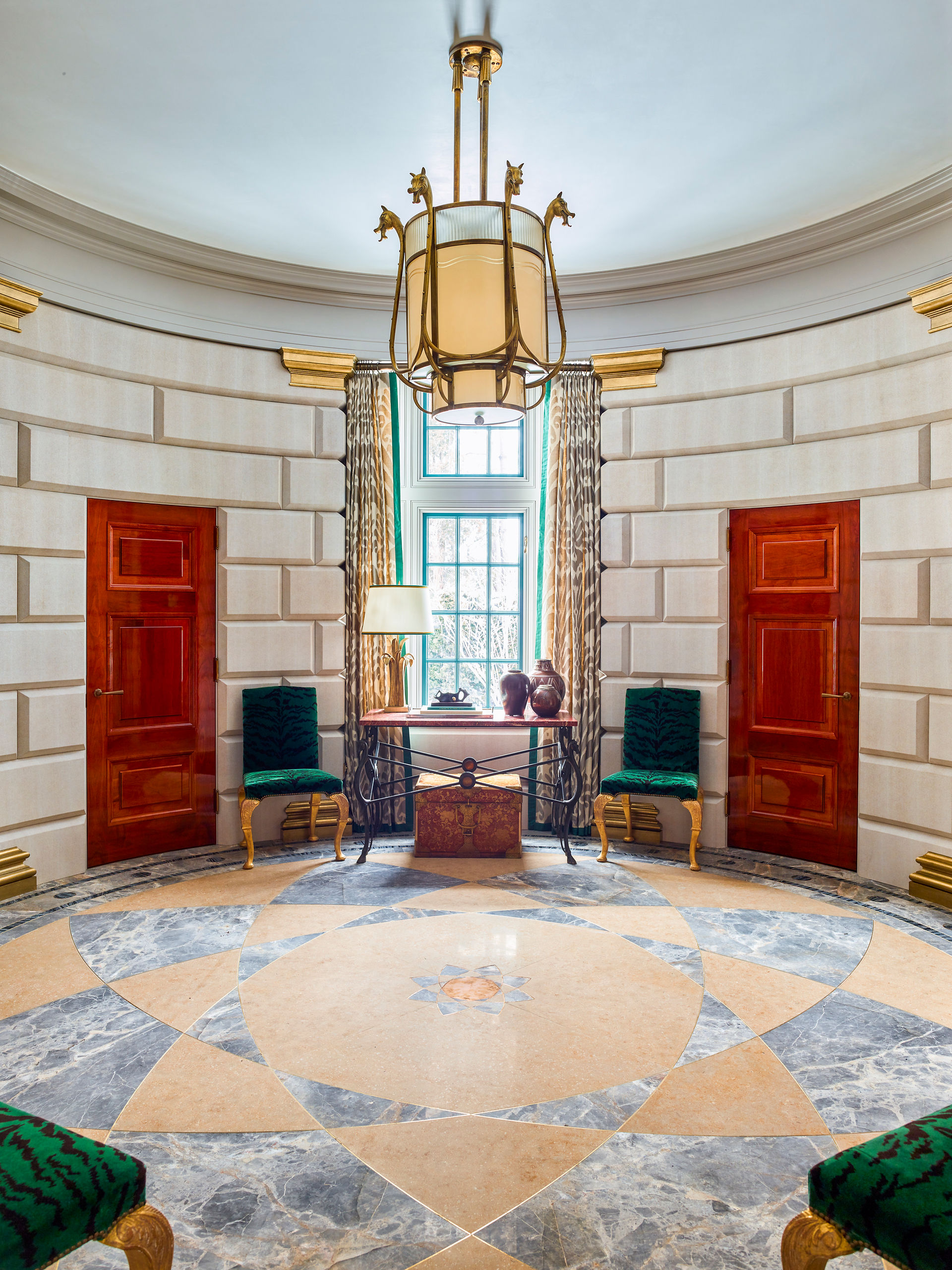 Marble foyer floor design