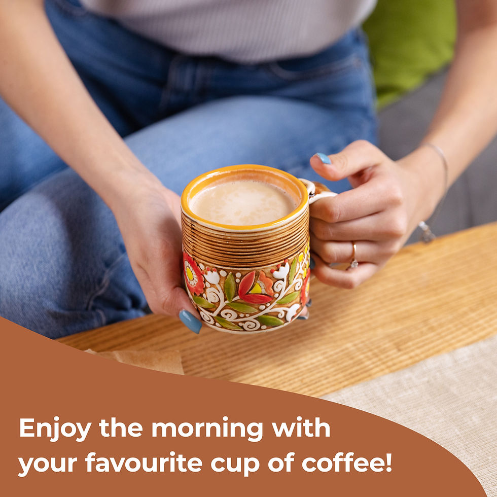 Thumbnail: Handmade Clay Coffee Mug 5 oz