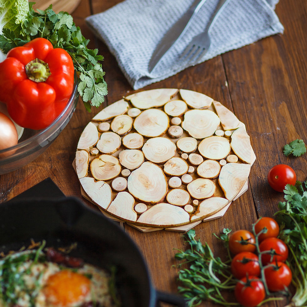 Thumbnail: Wooden Trivet for Hot Dishes