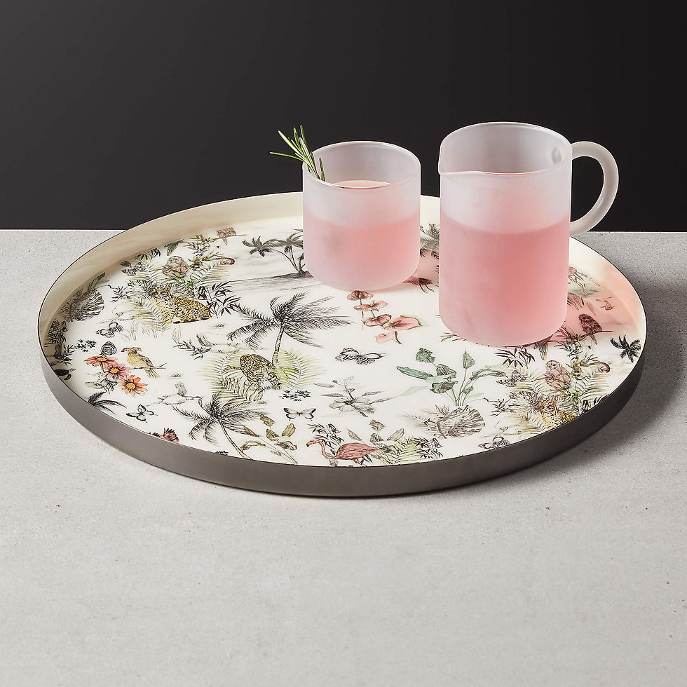 Thumbnail: Fanciful Forest | Round Tray | 16"Dia. www.considered-shop.com