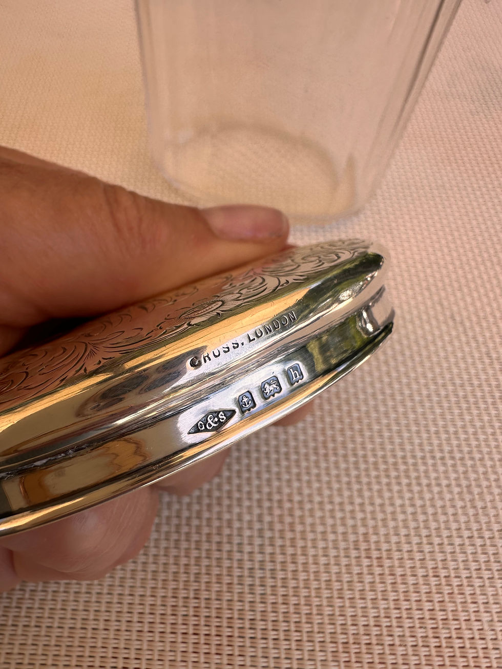 Thumbnail: Victorian Sterling & Crystal Vanity Jars | Various