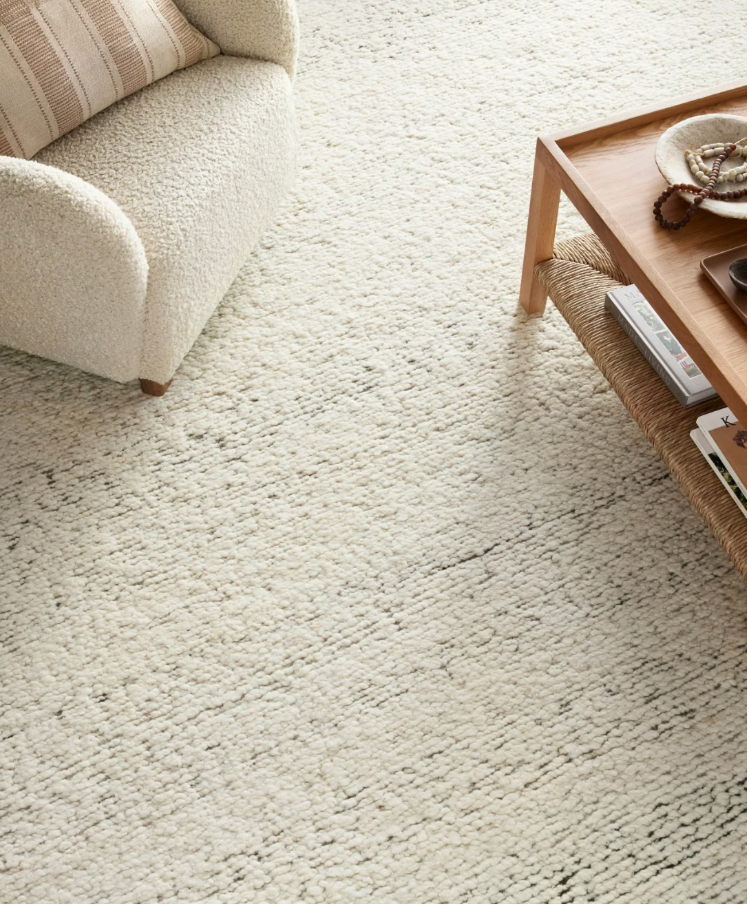(NEW) 4' x 6' Amber Lewis x Loloi Wool Area Rug | Mulholland MUL-02 Silver / Nat