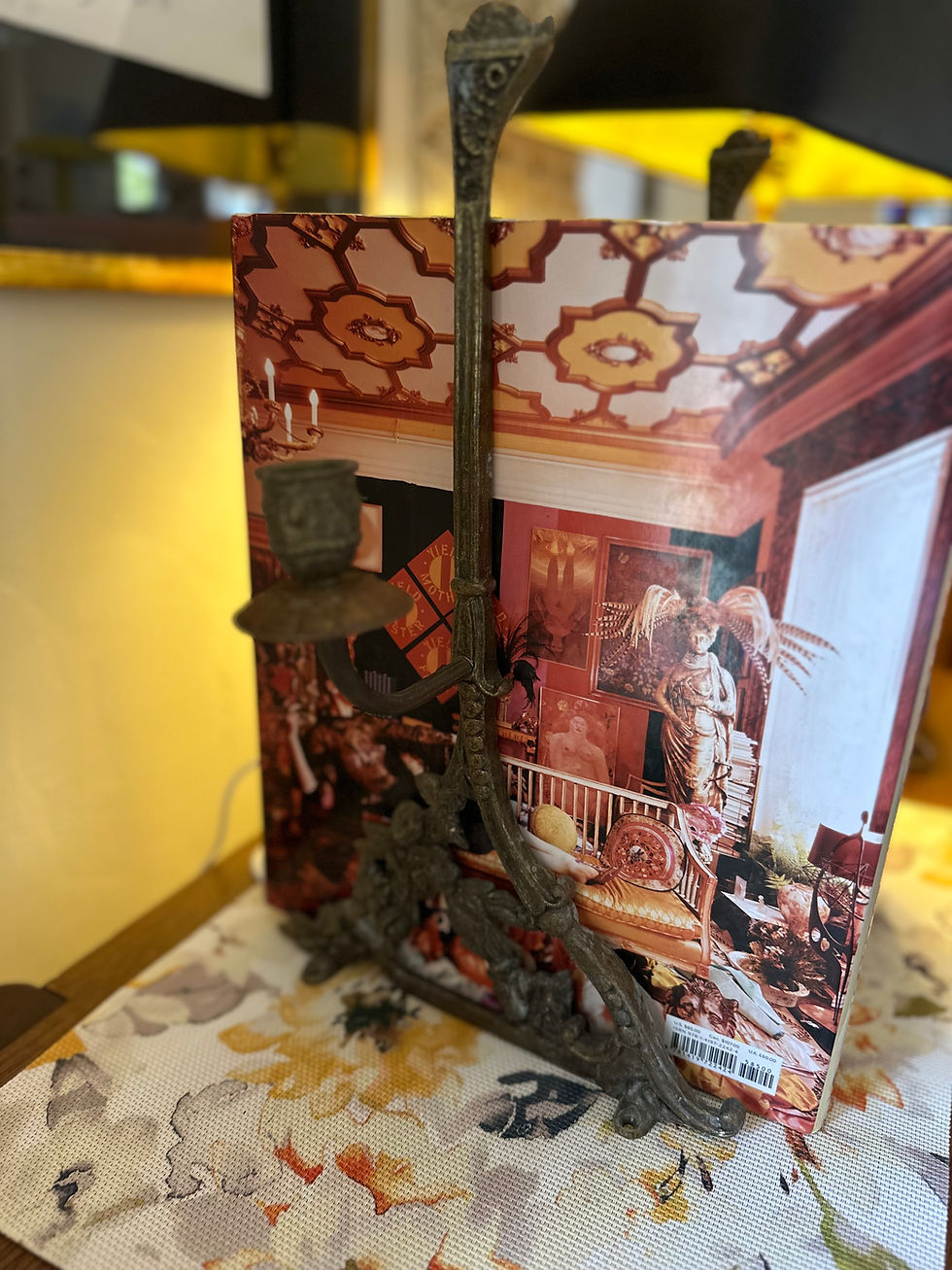 Thumbnail: Pair Vintage Brass Candleholder | Wall Sconces | Bookends www.considered-shop.com