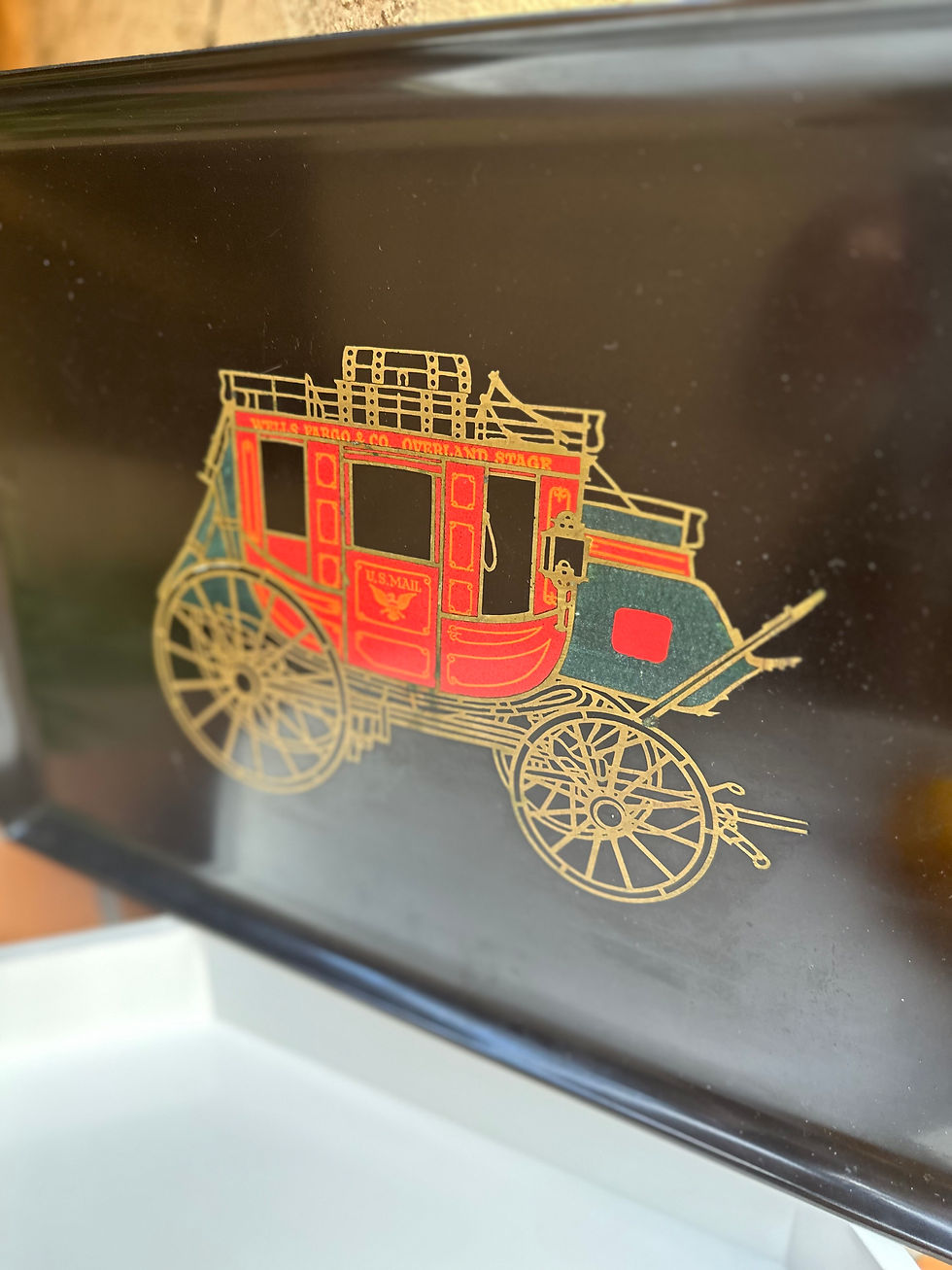 Thumbnail: Vintage Couroc Tray | 1970s Wells Fargo Stagecoach www.considered-shop.com