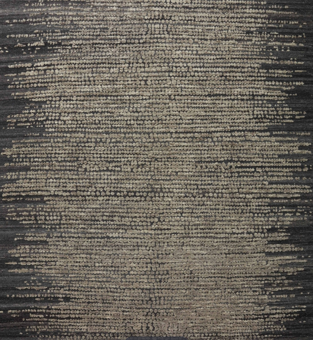 (NEW) 4'-2" x 6' Loloi Wool Area Rug | Loloi Naomi NAO-02 Charcoal/Stone