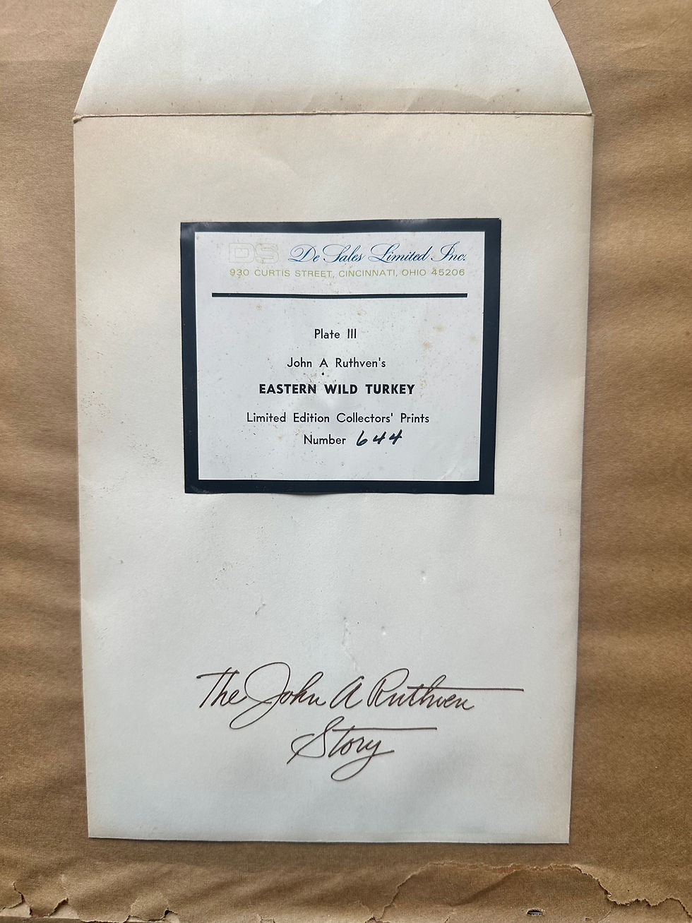 Thumbnail: 1967 John A. Ruthven’s Eastern Wild Turkey Litho | Signed # 644/1000