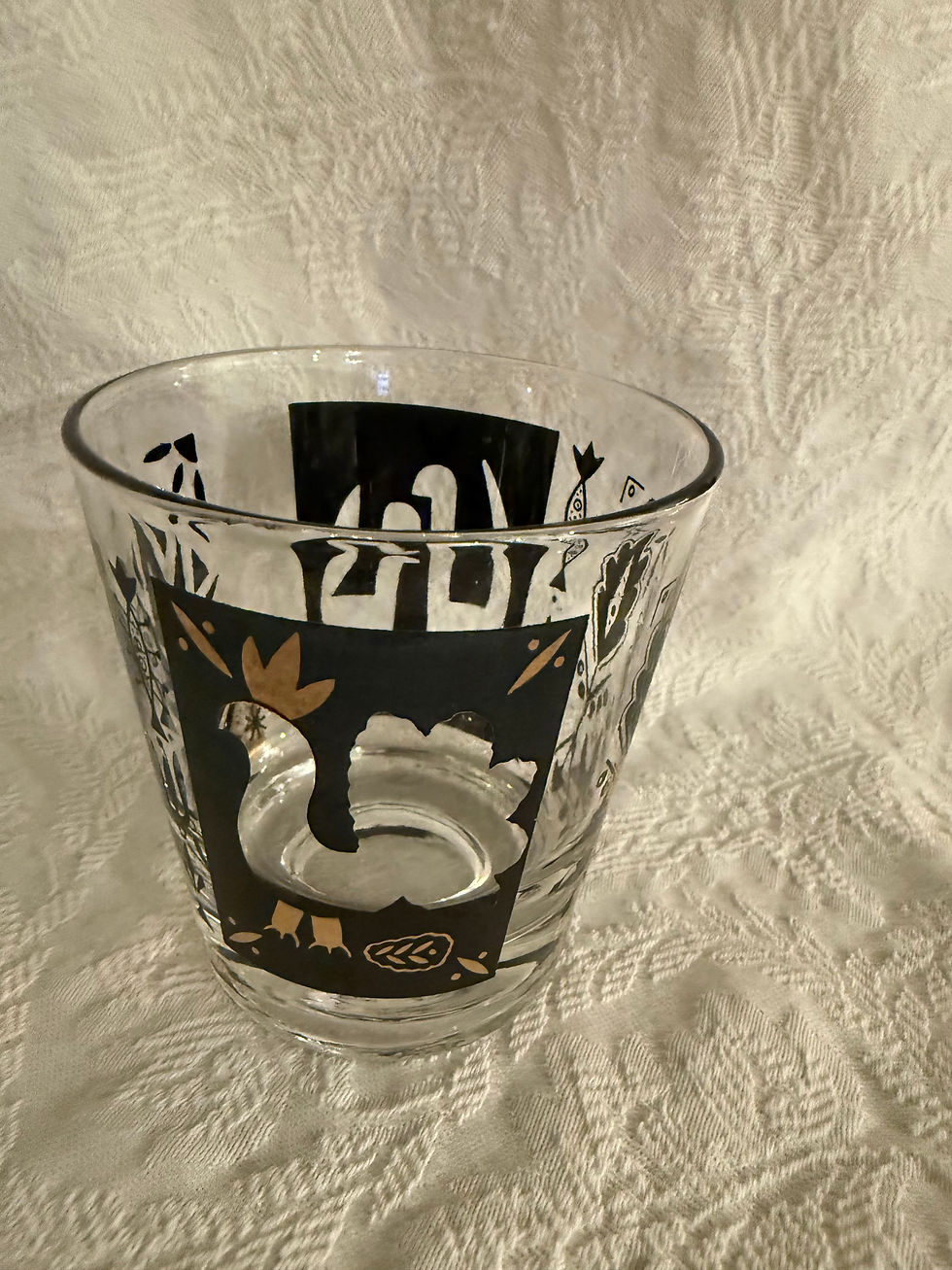 MCM Black and Gold Lowball Glassware | Set of 8 www.considered-shop.com