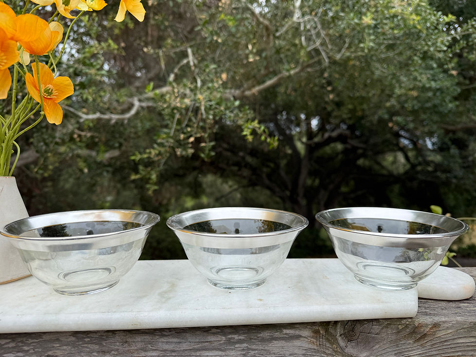 Dorothy Thorpe | Glass & Silver Bowls | Set of 3