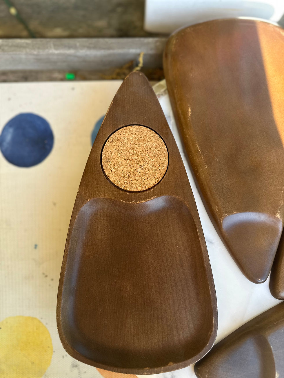 Thumbnail: MCM Teak Drink & Appetizer Trays (Set of 4) www.considered-shop.com