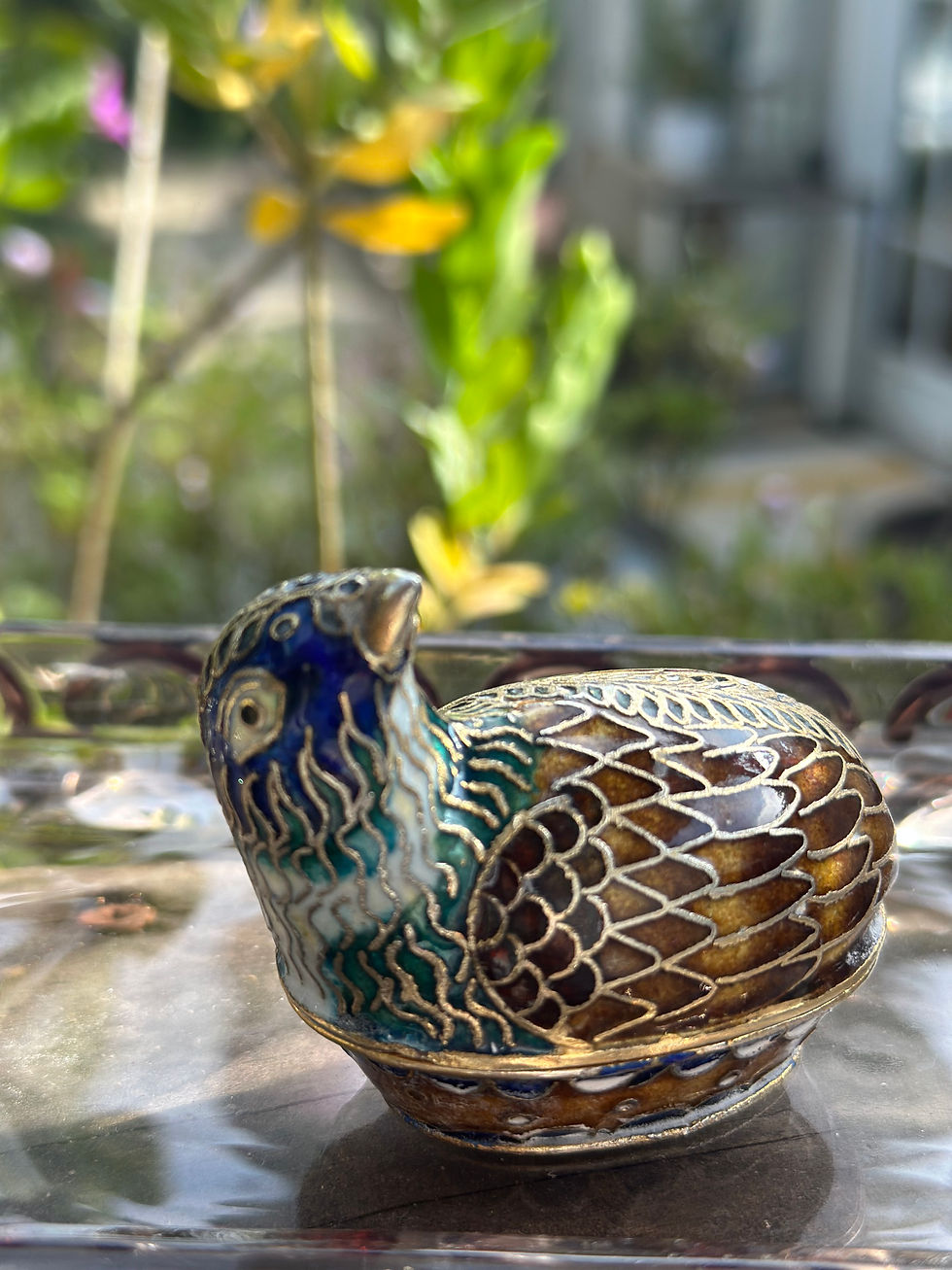 Thumbnail: Vintage Cloisonné Partridge
