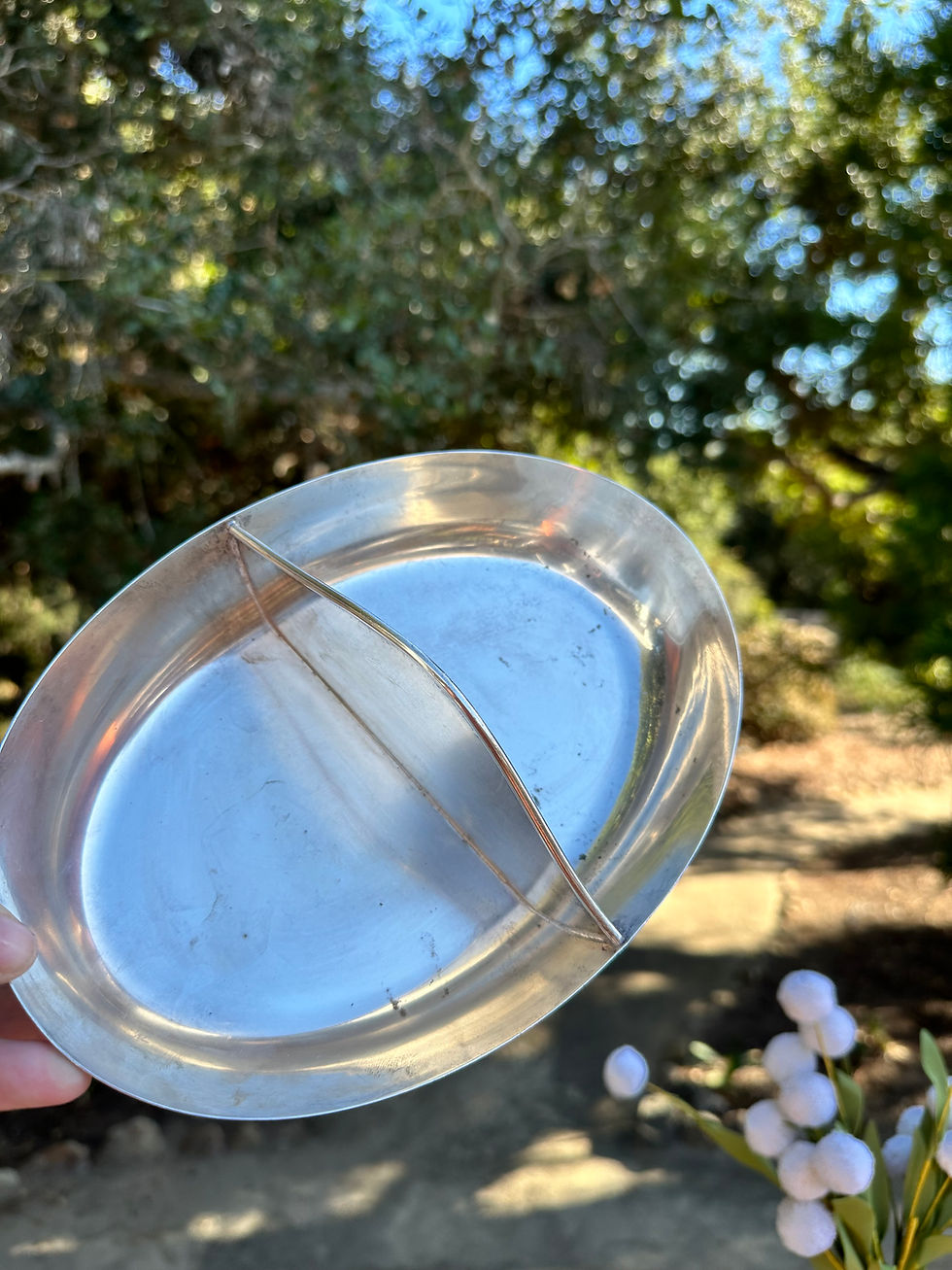 Thumbnail: Vintage Silver Divided Serving Dish