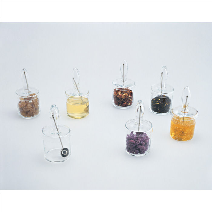 Thumbnail: Mimi Sugar Bowl in Glass w/ Satined Steel Spoon | Driad