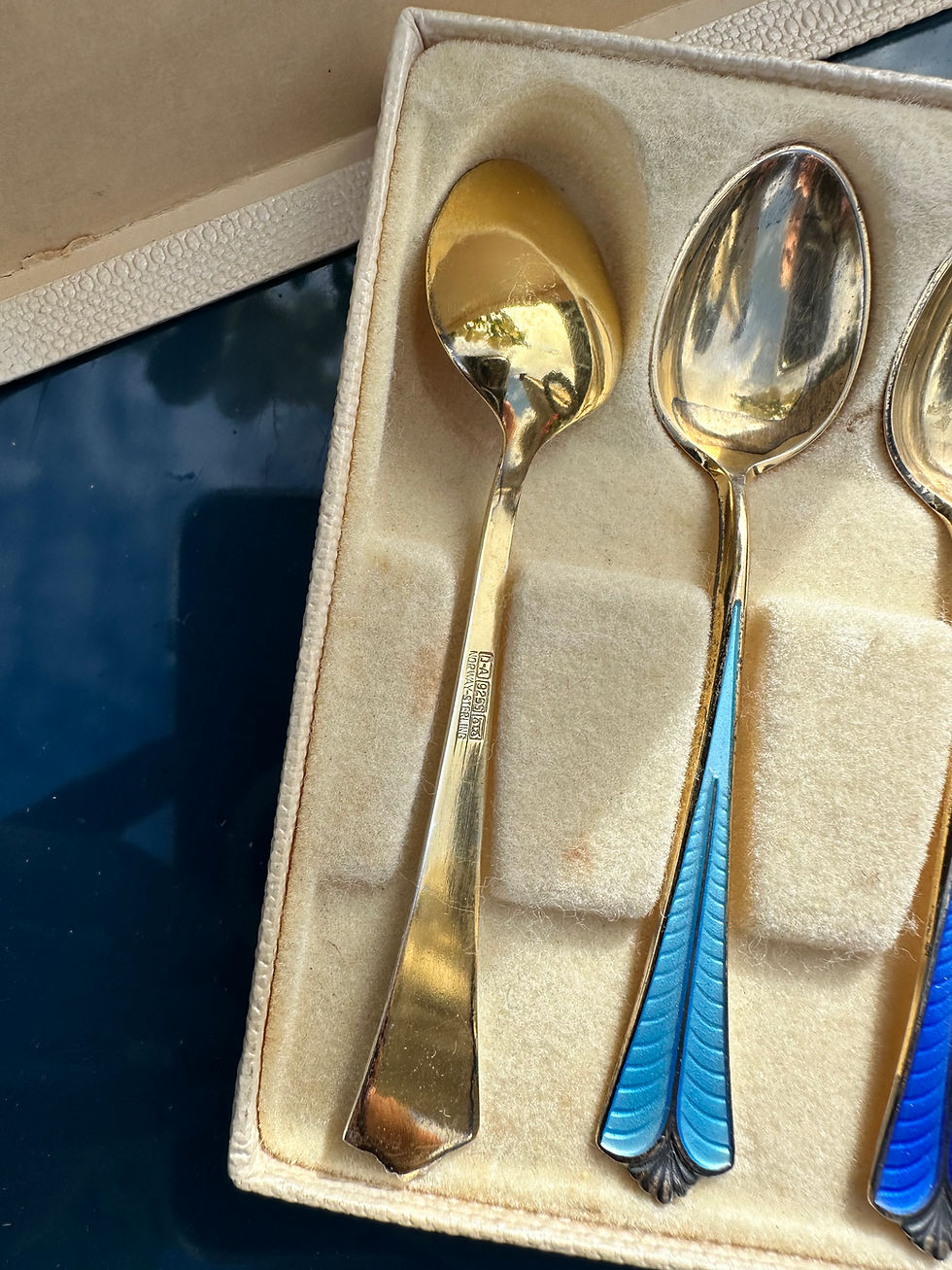 Thumbnail: Boxed Set of David Andersen | Sterling Enamel Demitasse Spoons www.considered-shop.com