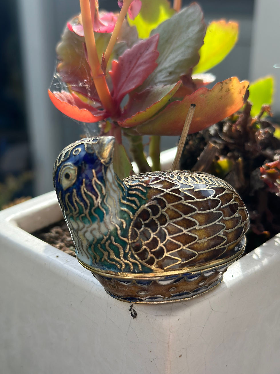 Thumbnail: Vintage Cloisonné Partridge