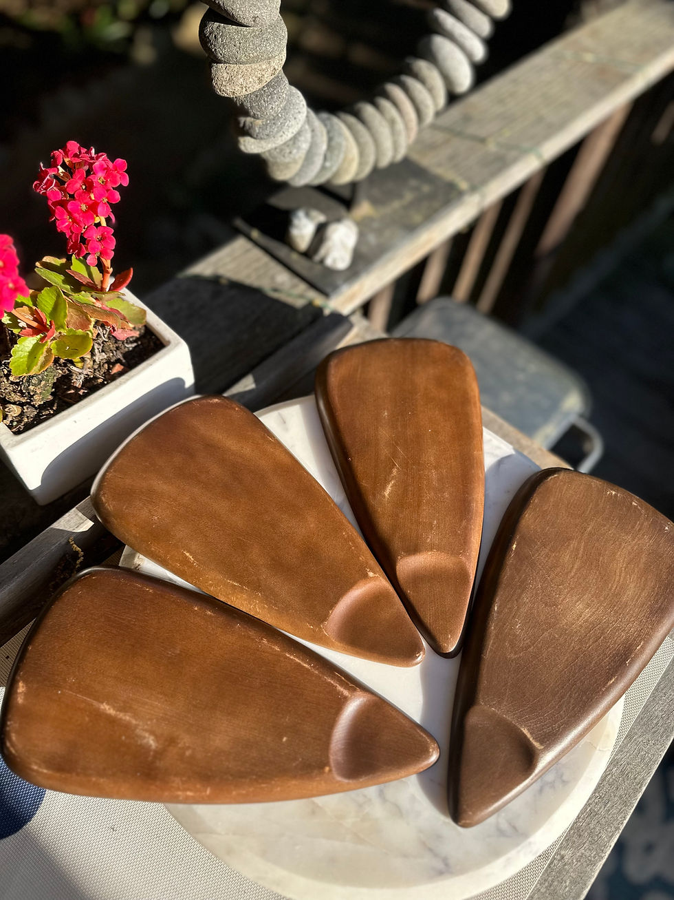 Thumbnail: MCM Teak Drink & Appetizer Trays (Set of 4) www.considered-shop.com