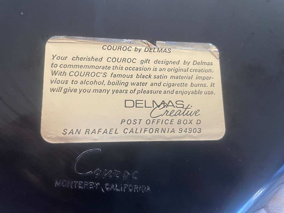 Thumbnail: Vintage Couroc Enamel Tray | Wood & Brass Inlay