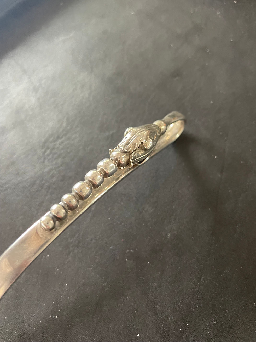 Thumbnail: Sanborns Mexico Sterling Gravy Ladle, with Blossom Style Handle www.considered-shop.com