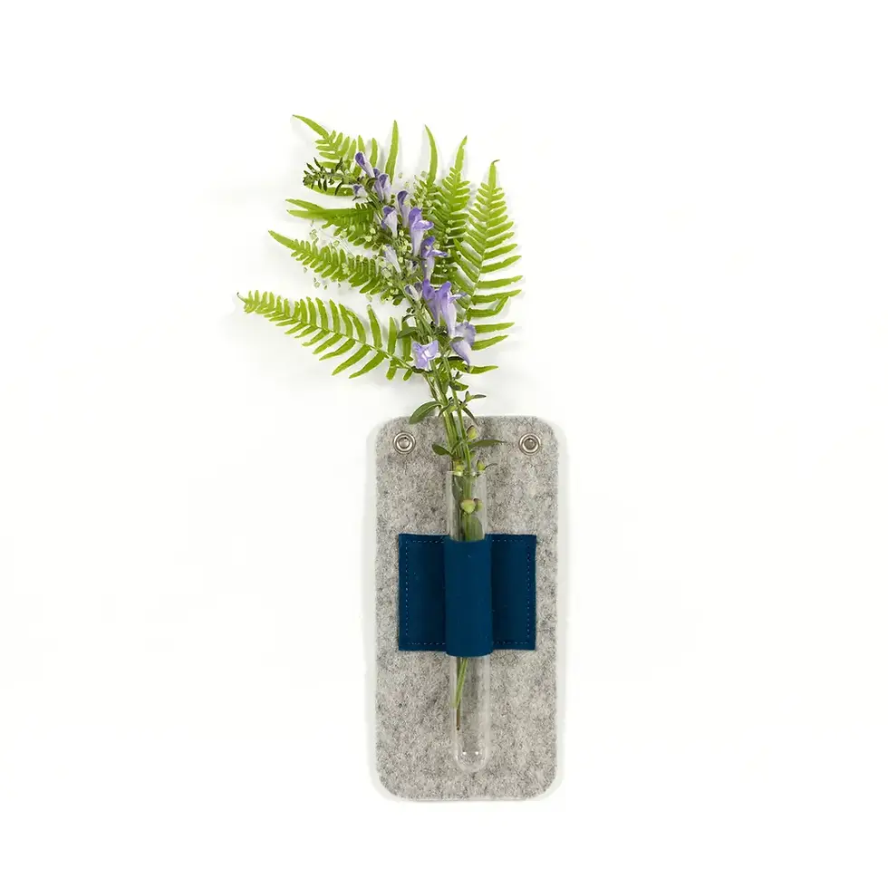 Thumbnail: Wall Mounted Stem Vase - Merino Wool Felt www.considered-shop.com