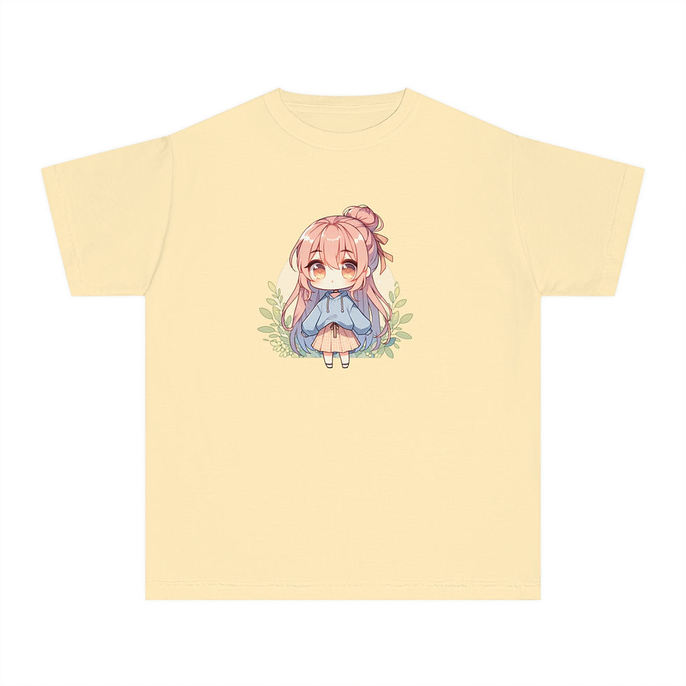 Cute anime girl t-shirt design