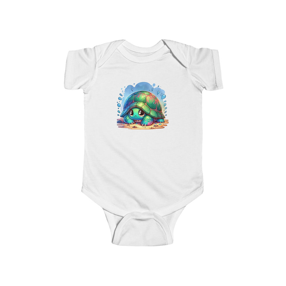 Adorable sea turtle infant bodysuit