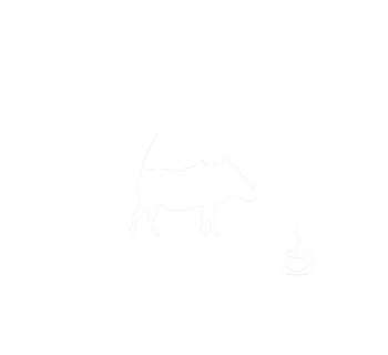 Javali Coffee Roasters logo with warthog and steaming coffee cup
